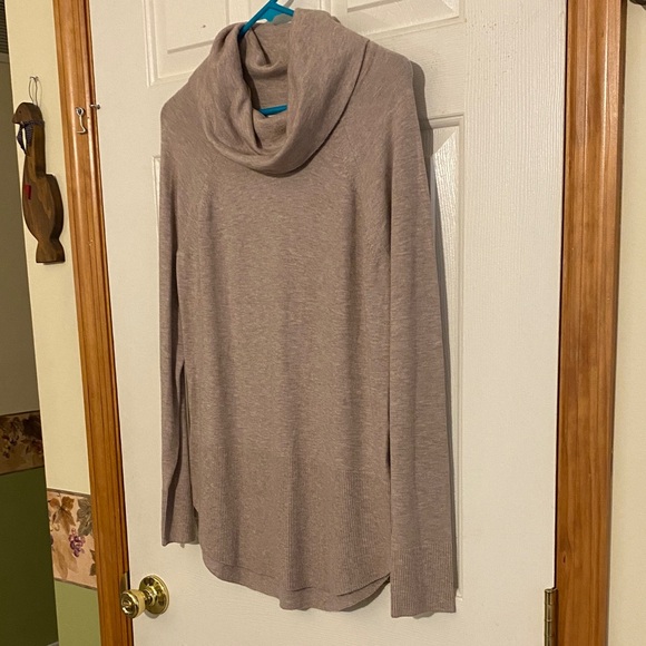 Cyrus Taupe Cowl Neck Sweater - Picture 3 of 6